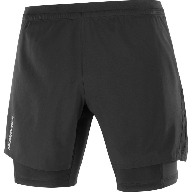 Bermudas Salomon Cross Twinskin Hombre Negros | MX GTNQ308